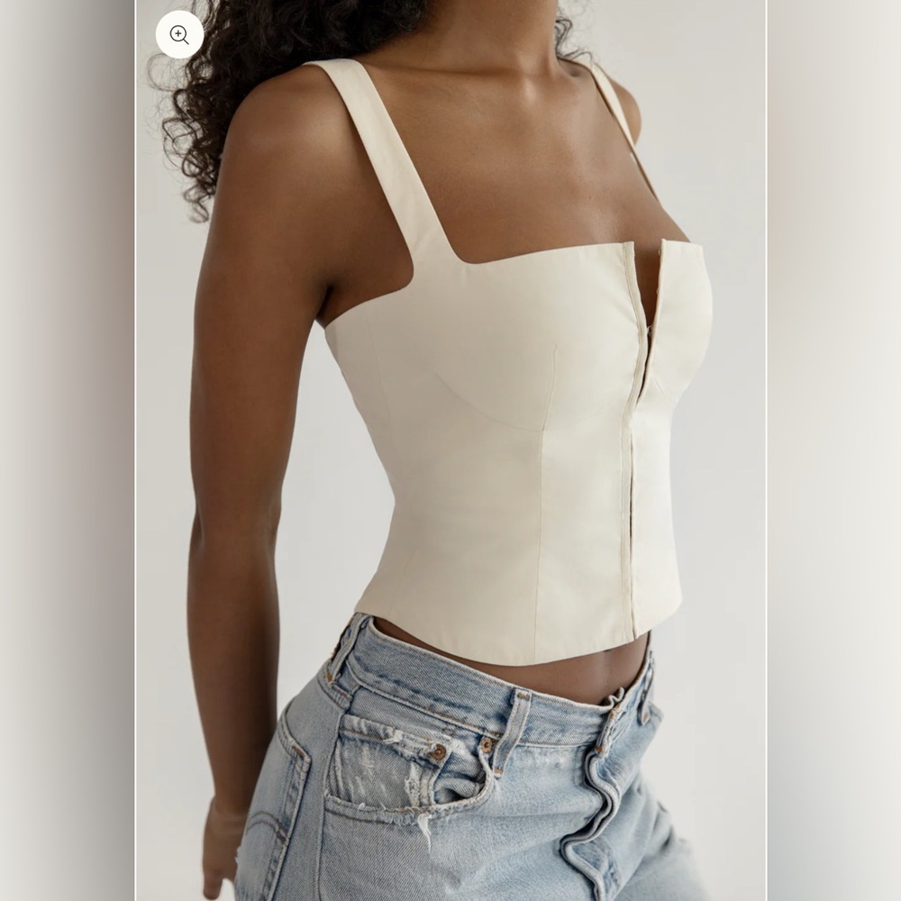 Orseund Iris Minimal Bustier Antique Cream Size Small NWT